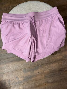 The North Face Women's Lavender Pink Athletic Shorts with Drawstring